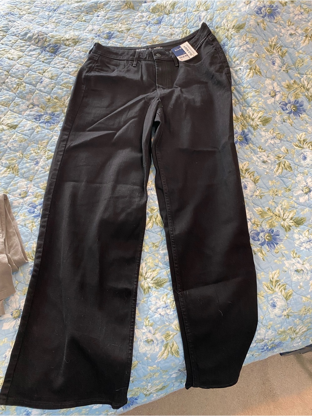 Old Navy WOW high rise wide leg black jean size 12